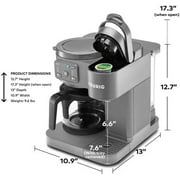 KeurigK-Duo Essentials, Hot & Iced Single-Serve KCup Pod Coffee Maker & Carafe, Moonlight Grey