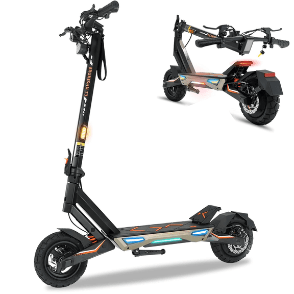 MASXODRK Electric Scooter T3 1500W Peak Motor 40 MPH 45 Miles Range 10" Off-Road Tires 48V 20.8AH Battery 1 Count