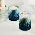 thumbnail image 2 of Yayeee 4 Pack Qtip Holder Bathroom Cotton Swab Canister with Lid Clear Dispenser Set, Blue Butterfly, 2 of 6