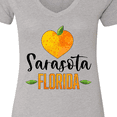 thumbnail image 4 of Inktastic Sarasota Florida Orange in Heart Women's V-Neck T-Shirt, 4 of 5