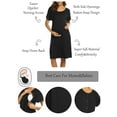 thumbnail image 3 of Avidlove Women Maternity Nursing Nightgown with Button Short Sleeve Nursing Dress for Breastfeeding Labor and Delivery Gown for Hospital S-XXL, 3 of 8