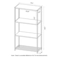 thumbnail image 2 of Furinno FM6011R-4DO Étagères de Rangement à 4 Niveaux, Chêne Foncé, 2 of 3
