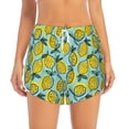 thumbnail image 4 of Lsque Lemon Printed Women's Running Shorts with Liner Pockets,Elastic Quick Dry Workout Athletic Gym Yoga Shorts,Womens High Waist Shorts-X-Large, 4 of 9