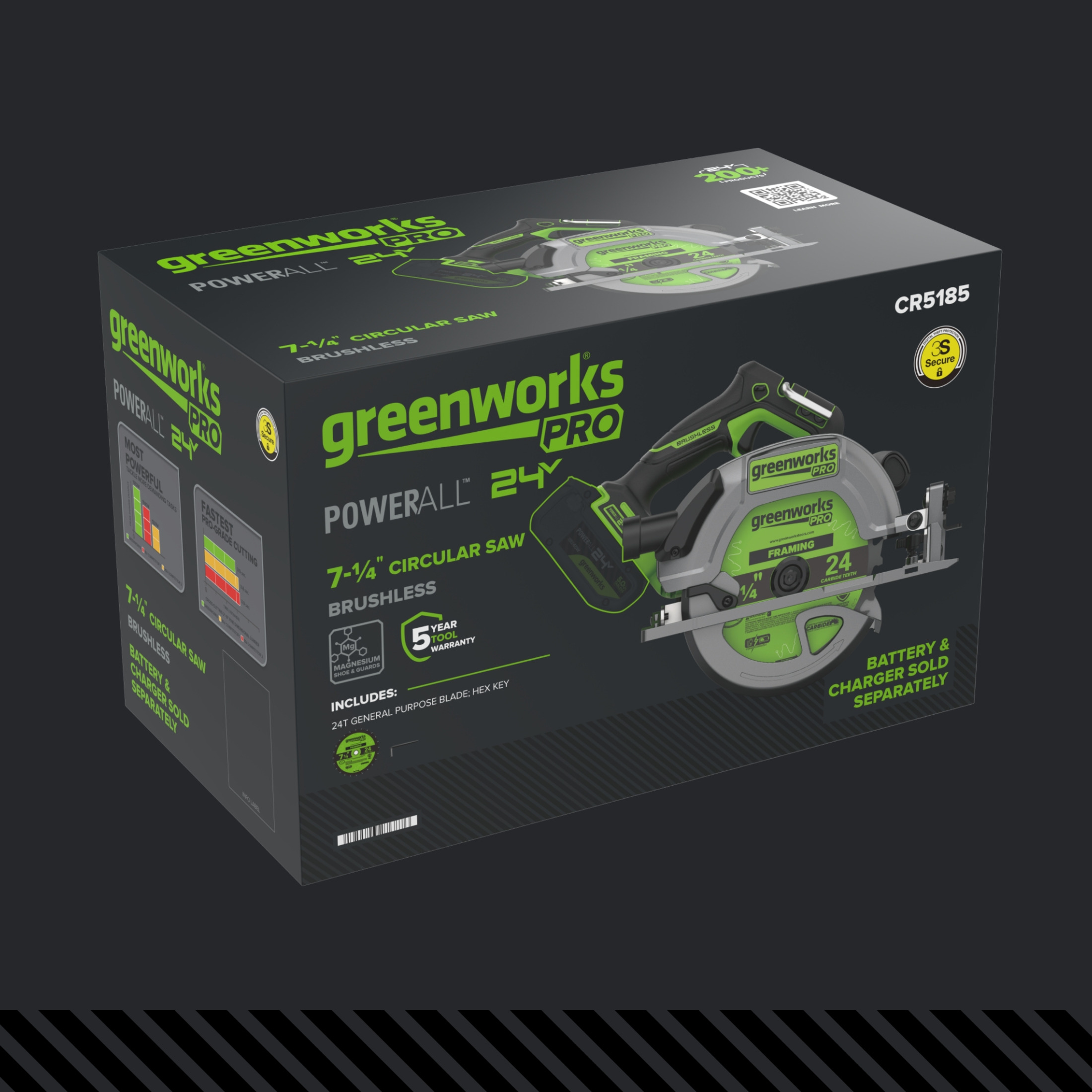 Greenworks PowerAll 24V Circular Saw, 7.25 Inch photo 5