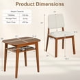thumbnail image 2 of Gymax 3-Piece Dining Table Set for 2 Solid Wood Kitchen Table w/Storage Rack & Chairs Beige & Cherry, 2 of 12