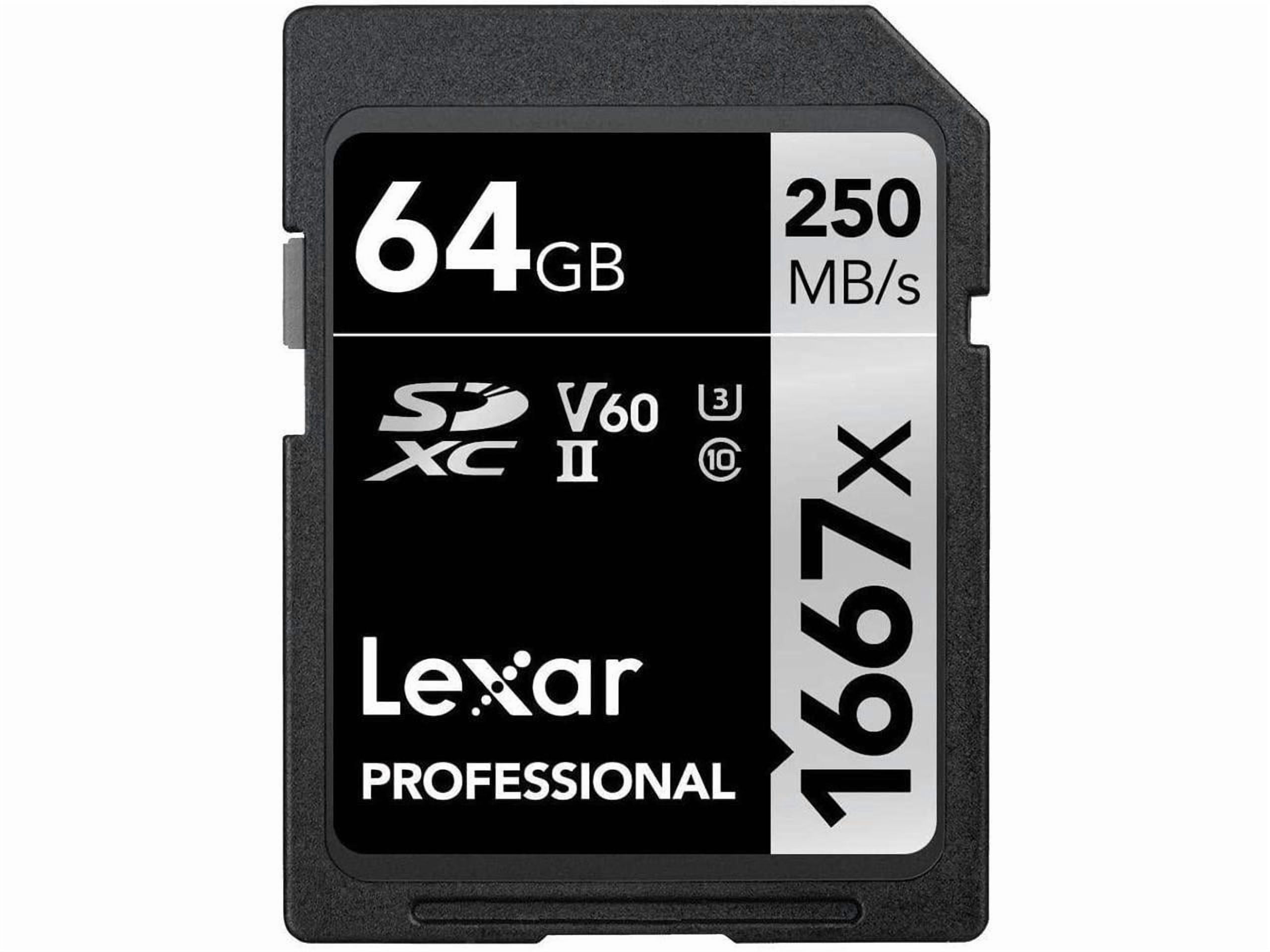 Lexar Professional 64GB 1667x UHS-II SDXC Memory Card
