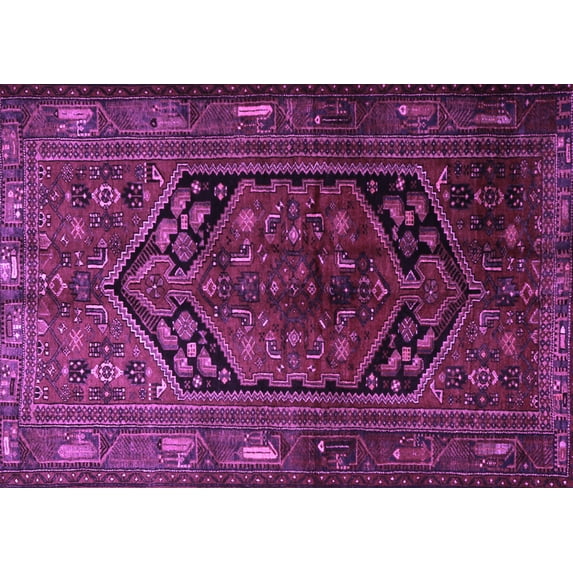 Ahgly Company Indoor Rectangle Persian Purple Traditional Area Rugs, 2' x 3'