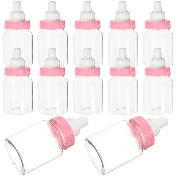 12 Pcs Candy Baby Bottle Para Clothing Boxes for Gifts Candies Blue Newborn Pink