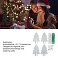 thumbnail image 2 of Electronic Christmas Tree Kit,LED Gradient Light 3D DIY Electronic Assemble Kit Assemble Colors LED Stereo Christmas Tree Holiday Decorfor Soldering Practice[green], 2 of 9