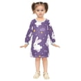 thumbnail image 5 of The Rabbit on The Cloud Girls'long-sleeved dress Thickened A-dress Warm Dress Basic Shirt Party Dresses, 5 of 7