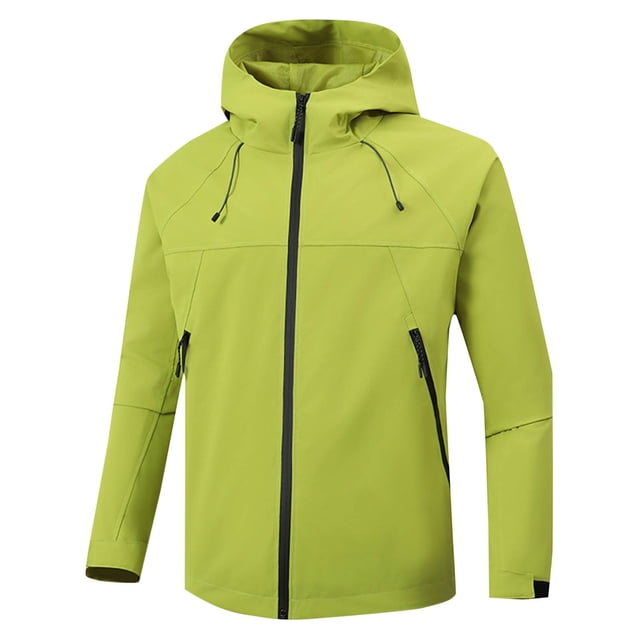 Fengqque Veste Coquille Souple Homme Doublée Polaire Imperméable Légère Randonnée Extérieure à Capuche Veste d'Hiver Verte 10(TG)
