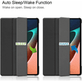 thumbnail image 2 of For Mi 5/5 Pro/5 Pro 5G, Ultra Thin PU Leather Hard Case Cover for Mi Pad 5/5 Pro/5 Pro 5G - Black, 2 of 4