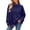 D182_Blue, variant on Zormilly Women's Sweatshirt Fleece Long Sleeve Mock Neck Plaid Sweatshirt Fashion Oversized Winter Pullover, S-2XL