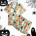 thumbnail image 7 of CAUYDY Halloween Pajamas Kids Girls Pajamas 2-Piece Pjs Set Kids Short Sleeved and Shorts Jammies Casual Wear Girls' Sleepwear Lounge Clothes Light Green Sizes 6-7 Years, 7 of 7
