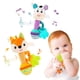 thumbnail image 1 of Sonajeros para bebés de 0 a 6 meses, juego de 2 sonajeros para bebés de 0 a 6 meses, sonajero de peluche suave con agarre manual, sonajero para bebé, accesorio de viaje sensorial con sonido chirriante, 1 of 5
