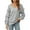 Gray, variant on Women's V Neck Long Sleeve Shirts Loose Fit Tunics Ruffles off Shoulder Waffle Knit Solid Color Tops Fall Tee Blouse (XL, Pink)