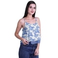 thumbnail image 2 of Moomaya Printed Womens Spaghetti Strap Crop Top Cami Summer Tops, 2 of 6