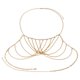 thumbnail image 1 of Cadena corporal de moda para discoteca, cadena para el pecho, joyería hueca para playa de verano Oro, 1 of 4