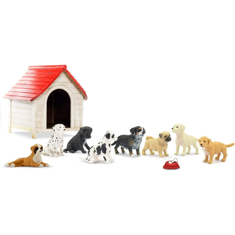 12pcs Mini Plastic Puppy Dog Figurines for Kids Small Dog