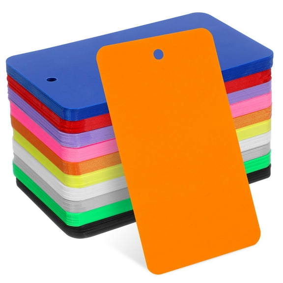 unbranded 200 Pcs Blank Tag Colorful Hanging Tags Decoration Key Mother