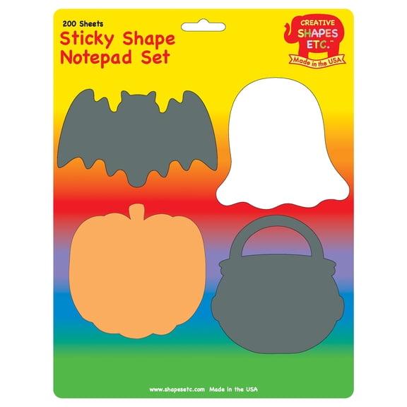 SHAPES ETC. Sticky Notepad Set - Halloween