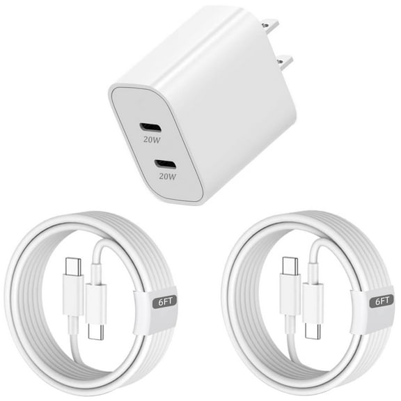 For IPhone 16 Charger Fast Charging, 20W USB C Fast Charger Block With Long Cord 6ft USB C To C Cable For IPhone16/15/Plus/Pro/Max,For ipad 13/12.9/11/10.9/Air 6/5/4/Mini 6th 8.3 Inch,for Samsung