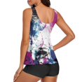 thumbnail image 3 of Tankini Bathing Suits For Women Floral Swim Suits  Women Two Piece Tummy Control Swimsuits Tankini Tops With Boyshorts, 3 of 9