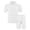 White, variant on KKBOTIVE Mens 2pc Outfit Set Button Down Crewneck T Shirt Top and Shorts Pants Set 2 Piece Summer Suits Adults, Khaki Size: M