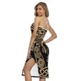 thumbnail image 2 of Scandinavian Viking Dragon Printed Cross Back Cami Dress, Dragons Fashion Summer Maxi Sexy Casual Dress For Women, 2 of 4