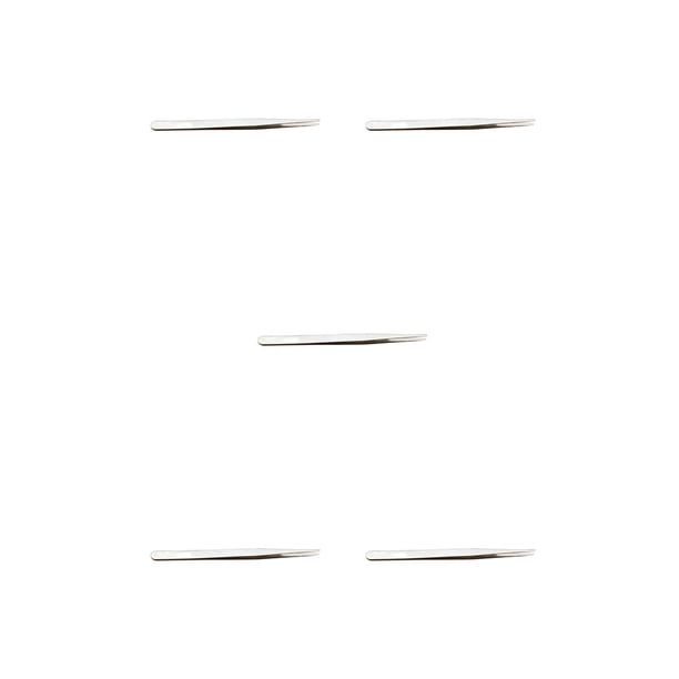Vogacara Pinzas para pestañas de acero inoxidable, punta antiestática de alta precisión, pinza para cejas, suministros para pestañas para Type2 NO2