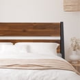 thumbnail image 3 of Acacia Callisto Solid Wood Bed Frame with Headboard, Signature Headboard Wood Bed, Queen - Black, 3 of 9