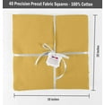 thumbnail image 4 of Soimoi Solid Goldenrod Precut 10-inch Cotton Fabric Quilting Squares Charm Pack DIY Patchwork Sewing Craft, 4 of 5