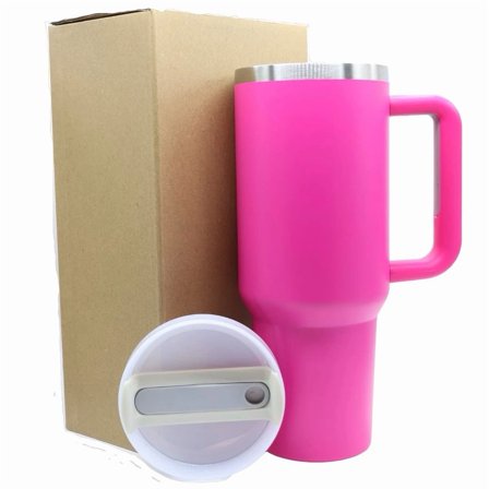 40Oz Tumbler With Handle & Straw Lid Stainless Steel Vacuum Insulated Travel Mug