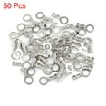 thumbnail image 2 of 50pcs M5.2 Crimp Ring Lug Terminal Silver Plated Copper Connector 17 x 8mm for Car, 2 of 5