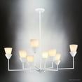 thumbnail image 4 of Luxury Cottagecore Chandelier, White Plaster, UHP5042, 4 of 5