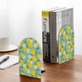 thumbnail image 5 of Lsque Lemons Chamomile Flowers And Leaves Printed Wood Bookends,Non-Skid Bookend for Shelves,Heavy Duty Support Bookends,Non-Slip Foam Pads for Office, Home, and Library,1 Pair, 5 of 8