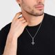 thumbnail image 2 of KAIYANG Colgante cruz plata 925 para hombre y mujer-collier cruz invertida/beisbol con cadena ajustable 45 a 50 cm, 2 of 5