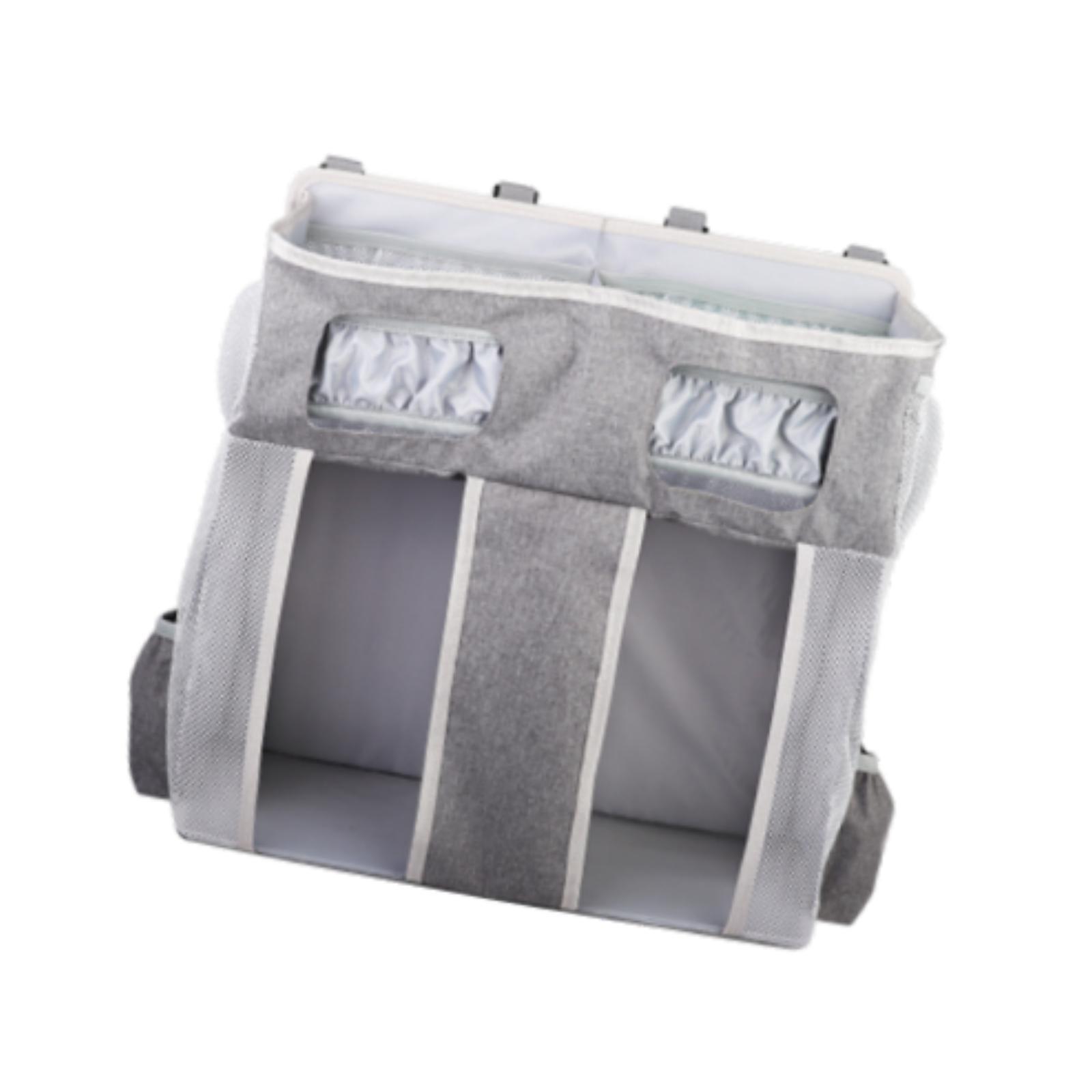 WeiLaiKeQi Hanging Diaper Organizer Spacious Changing Table Playard Baby Diaper Stacker Gray