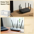 thumbnail image 7 of Router Shelf Storage, WiFi Router Storage Box, Router Hider and Cable Organizer, Large PVC Router Management Rack for Modem, Power Strips, 14.6×10.6×9.1", 7 of 7