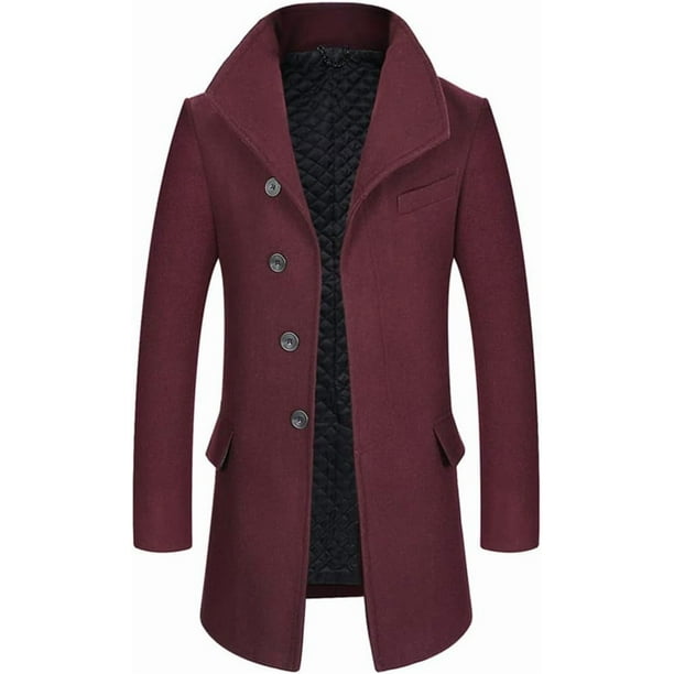 Abrigo para hombre, chaqueta larga, abrigos gruesos, abrigo de lana de invierno para hombre, gabardina para hombre, chaqueta informal de trabajo