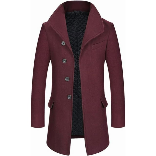 Abrigo para hombre, chaqueta larga, abrigos gruesos, abrigo de lana de invierno para hombre, gabardina para hombre, chaqueta informal de trabajo