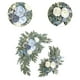 thumbnail image 5 of Juego de guirnaldas de flores artificiales colgantes para decoración de bodas, suministros para fiestas y bodas. Blanco, 5 of 8
