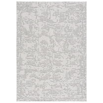 SAFAVIEH Global Herleva Abstract Indoor/Outdoor Area Rug, Grey/Light Grey, 4' x 6'