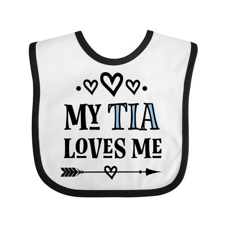 

Inktastic My Tia Loves Me Childs Gift Baby Girl Bib