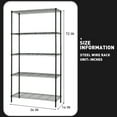 thumbnail image 3 of Might Indoor 5-Tier Metal Black NSF Certified Commercial Height Adjustable Shelf for Storage, 3 of 8