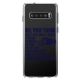 thumbnail image 1 of DistinctInk Clear Shockproof Hybrid Case for Samsung Galaxy S10 (6.1" Screen) - TPU Bumper Acrylic Back Tempered Glass Screen Protector - You Think I Just Drive a Truck? Torque Tons, 1 of 2