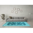 thumbnail image 3 of Ahgly Company Indoor Rectangle Oriental Light Blue Industrial Area Rugs, 3' x 5', 3 of 4
