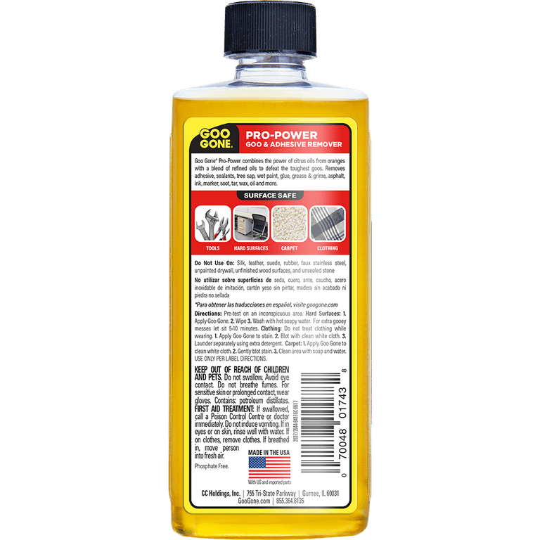 Goo Gone Professional Grade Goo and Adhesive Remover, 236-mL