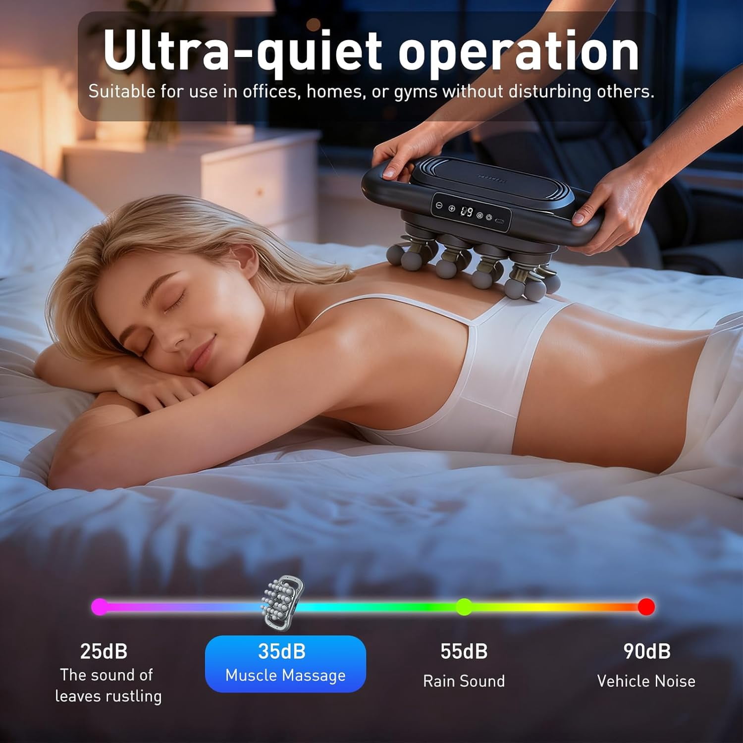 Upgrade 28 Head Massage Gun Set, Handheld Back Massager Deep Tissue Percussion for Athletes Neck Shoulder Pain Relief