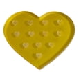thumbnail image 1 of Soporte para pegamento de pestañas con 12 agujeros, placa de mano lavable para extensión de pestañas Corazón amarillo, 1 of 7